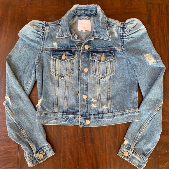 Zara Jackets & Coats Zara Puff Sleeve Denim Jacket Poshmark
